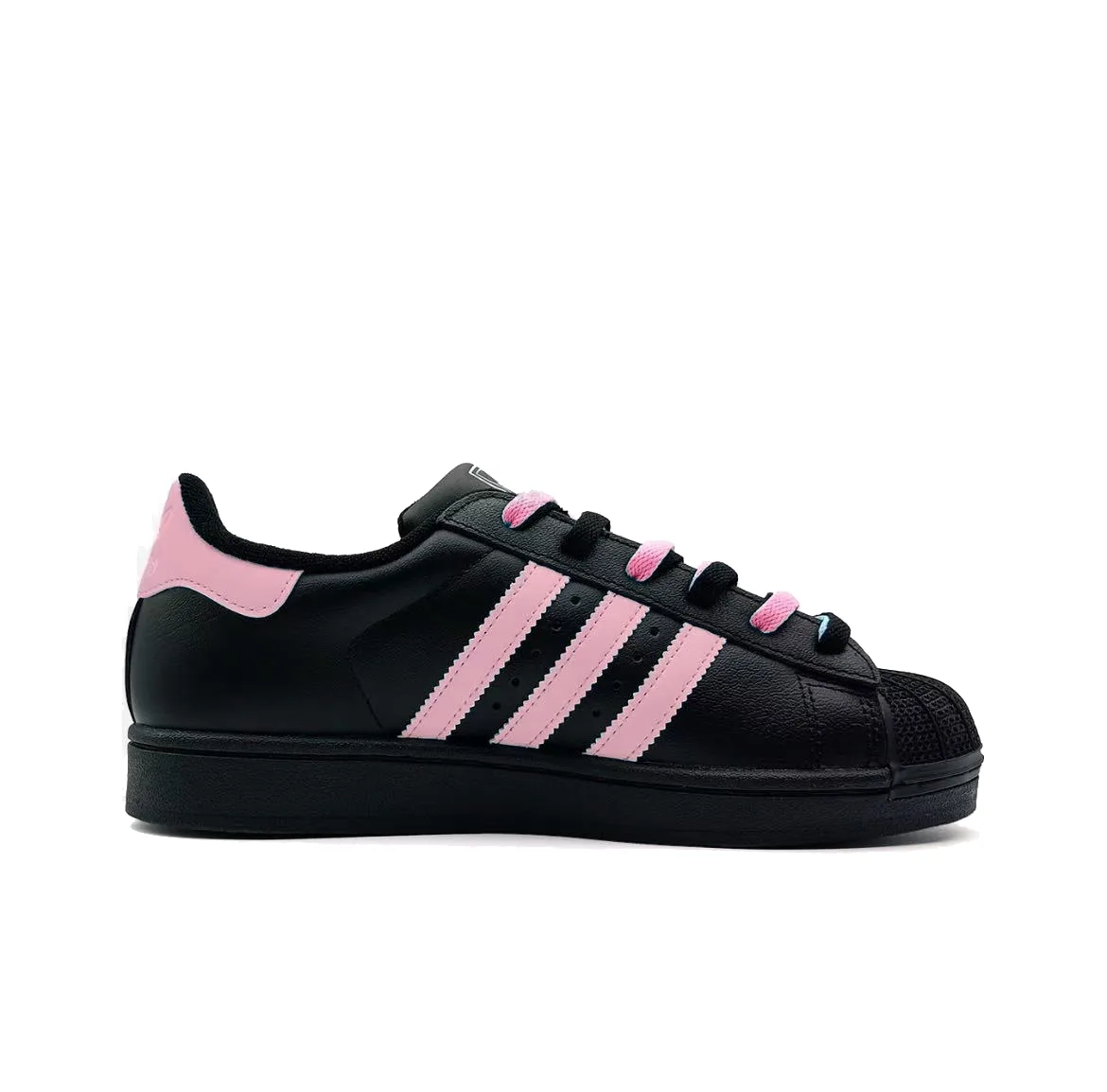 Adidas Originals Кроссовки для скейтбординга Superstar 2 Black Thin Pink Sharp Low top детские унисекс — фото 3