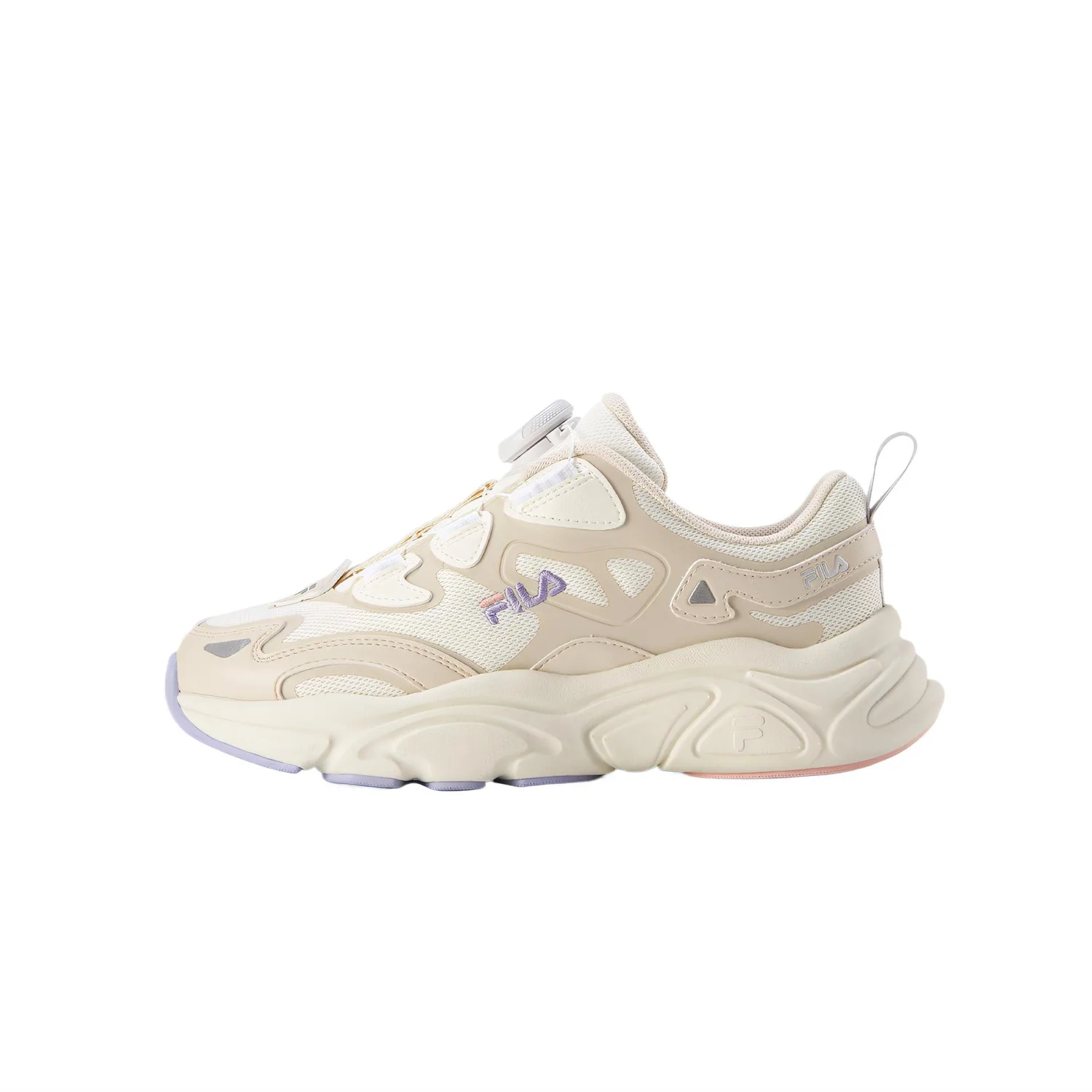FILA KIDS Детские кроссовки для бега с низким верхом BOA Slip Resistant Cushioning, цвет Cotton Candy/Foam White