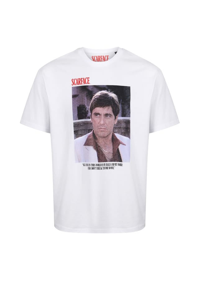

Футболка Scarface «Все что у меня есть в этом мире» в классическом дизайне Re:Covered, белый