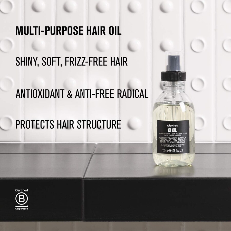 Масло для волос Mini OI для мягкости и блеска Davines, 1.69 oz/50 ml — фото 4