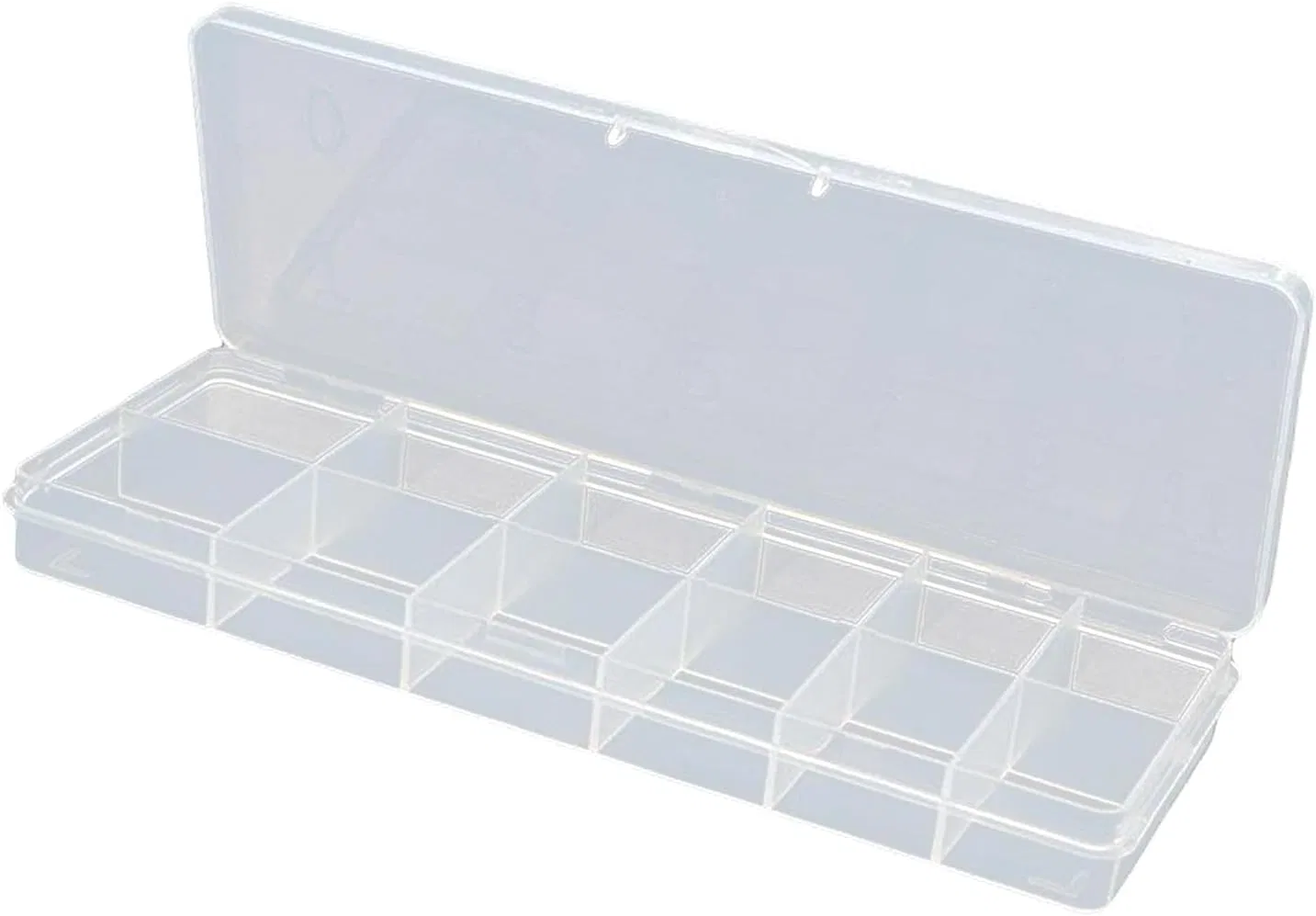 Органайзер для типсов на 12 отделений, прозрачный, 18.4 x 6.7 x 2 см Leisurealeaneag, Transparent, 18.4 X 6.7 X 2 Cm