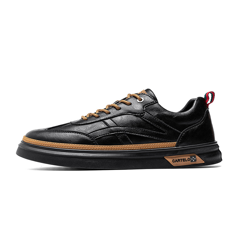 

CARTELO Модные универсальные платформенные кроссовки Shiro Low Top для скейтбординга мужские черные, цвет Black