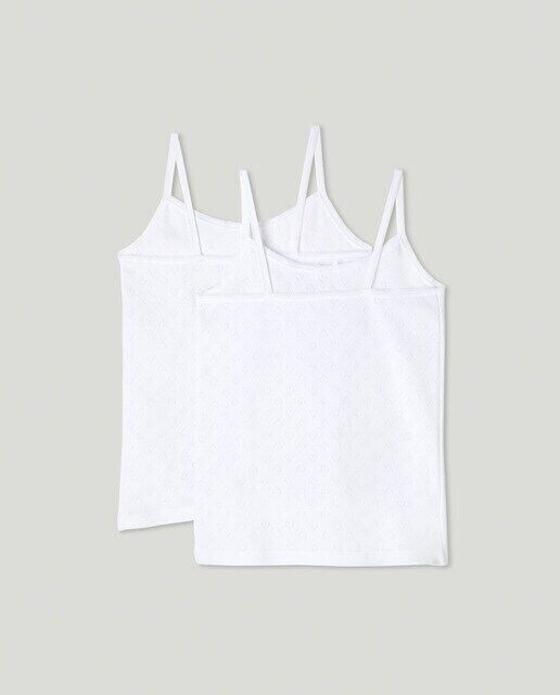 Комплект из двух футболок для девочек Cotton Juice, белый — фото 2