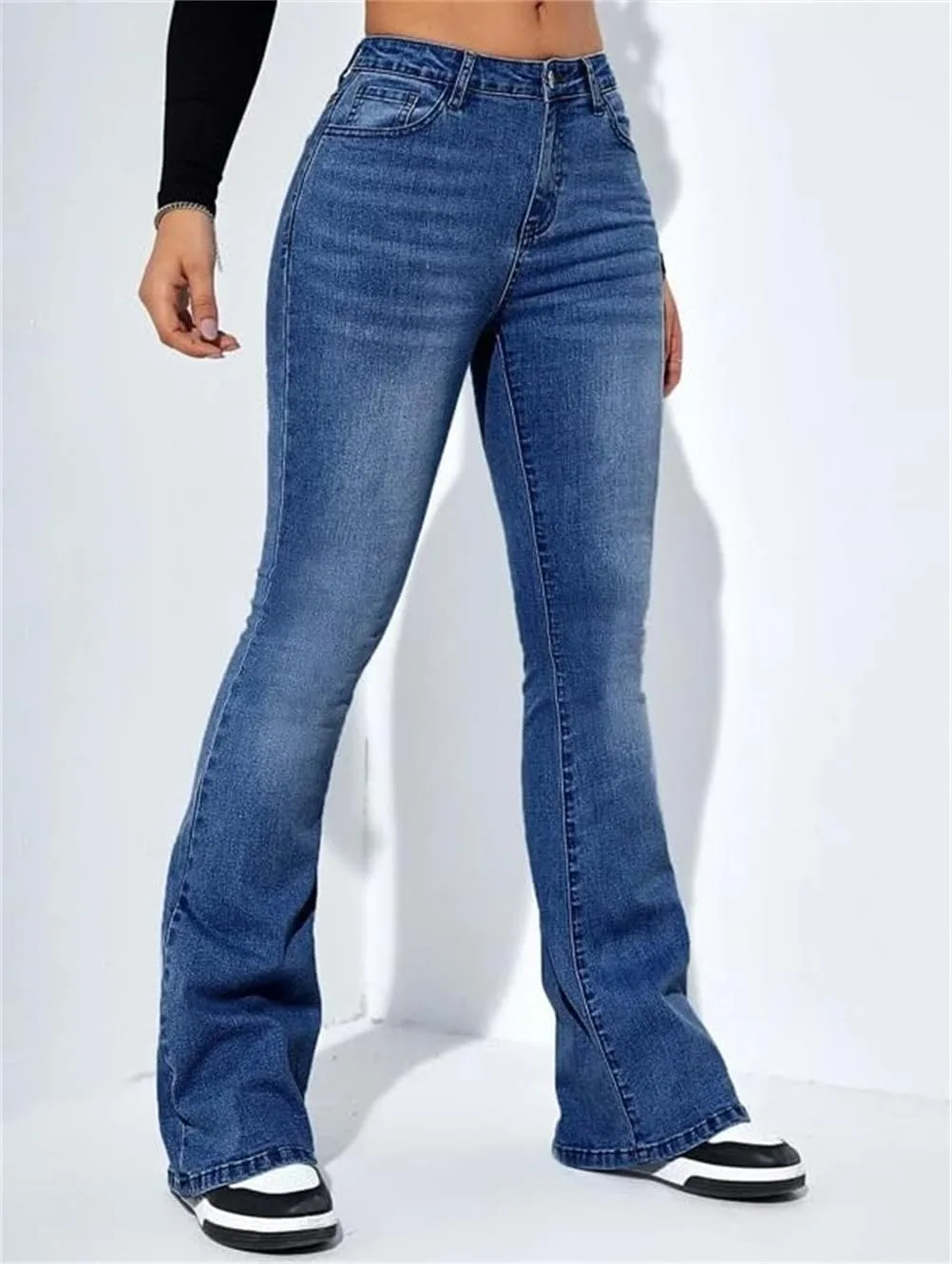 Джинсы High Waist с эффектом подтяжки, Bootcut — фото 2