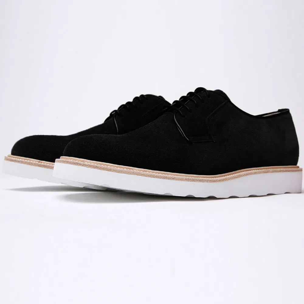 Мужские туфли дерби Flap'F Western Suede Derby чёрные