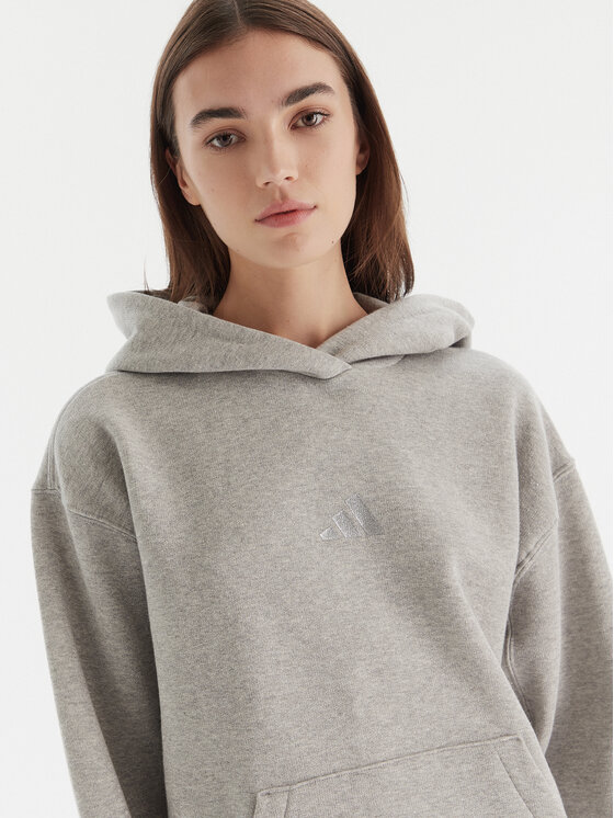 Свитшот loose fit ALL SZN Holiday Glitter Fleece JV5757 Adidas, серый — фото 4