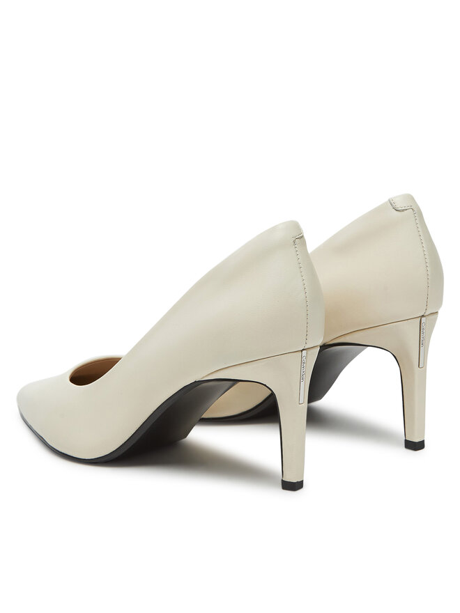 Туфли на высоком каблуке Pump 70 Pointy Hw Bar Lth HW0HW02561 Calvin Klein, бежевый — фото 3