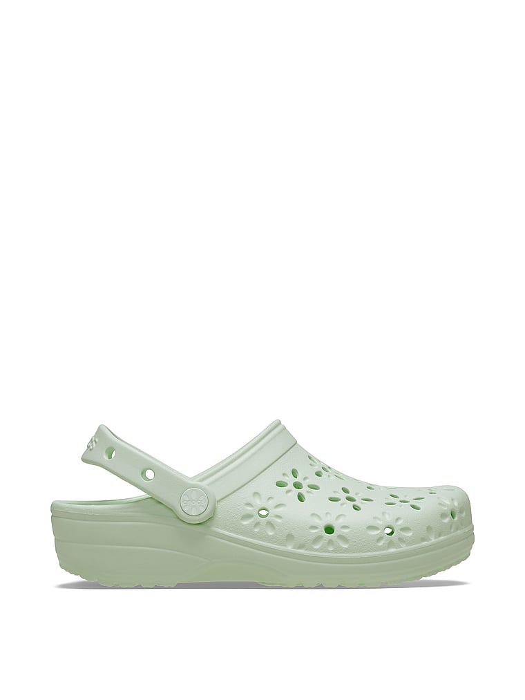 Классические сабо с цветочным вырезом Crocs, цвет jade tint — фото 2