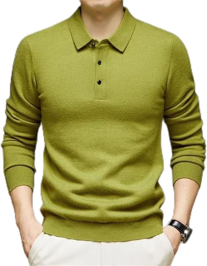 

Мужской пуловер из тонкой шерсти с лацканом