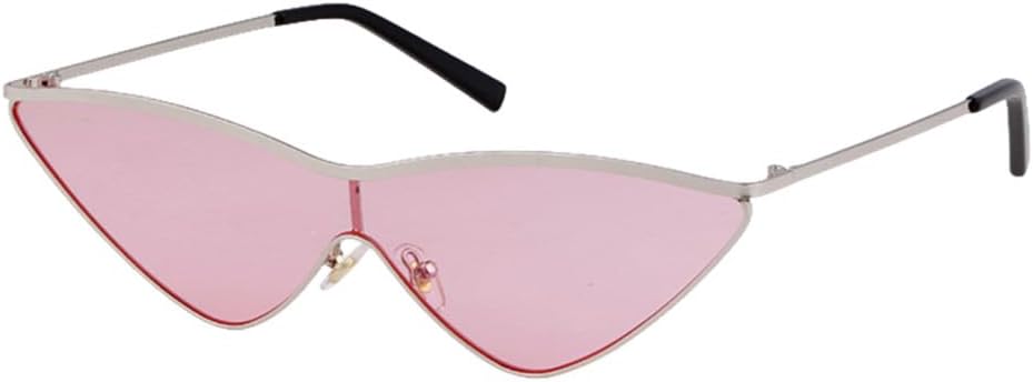 

Винтажные маленькие солнцезащитные очки «кошачий глаз» в форме треугольника, ретро, ​​металлическая оправа, цельные солнцезащитные очки для женщин, черные, UV400 TYUVIVO, C2