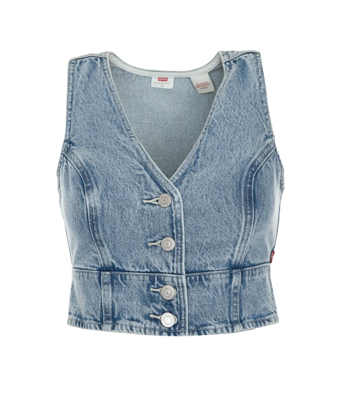 

Джинсовый корсетный топ с V образным вырезом Levi'S, синий