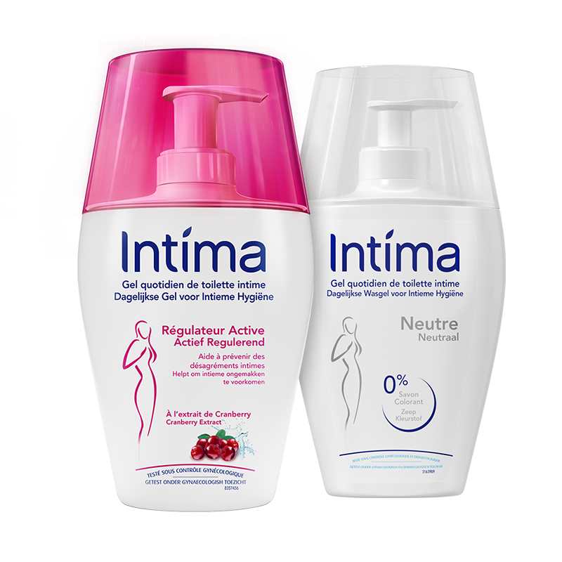 

Женский интимный гель для ежедневного ухода и менструального периода INTIMA, daily intimate wash 200ml + menstrual intimate wash 200ml