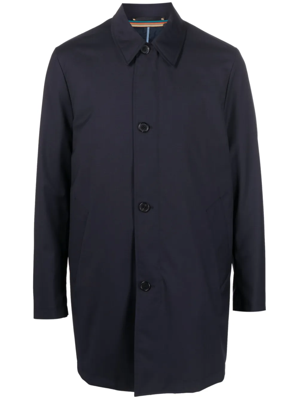 

Тренч с классическим воротником Paul Smith, синий