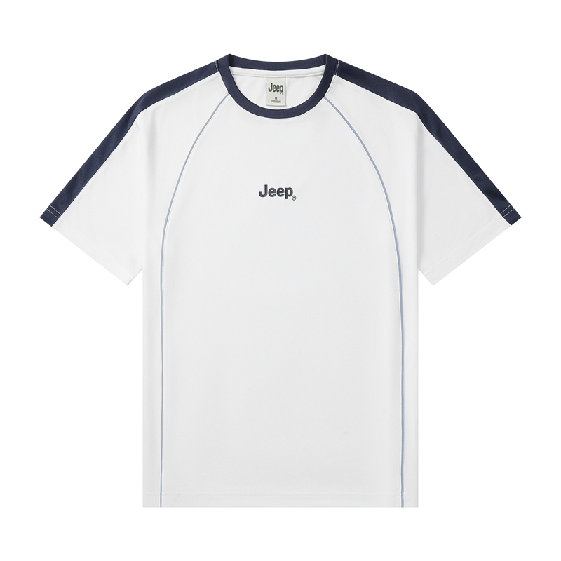 

Футболка Unisex Crew Neck Moderate Heavyweight Jeep, темно-синий+белый