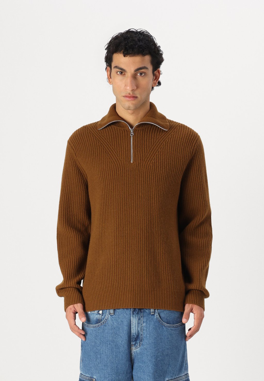

Джемпер JACKS HALF ZIP Samsøe Samsøe, коричневый
