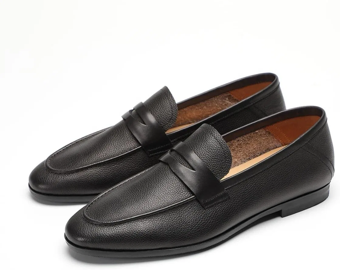Лоферы, кожаные, Casual, Black FIAVOM — фото 2