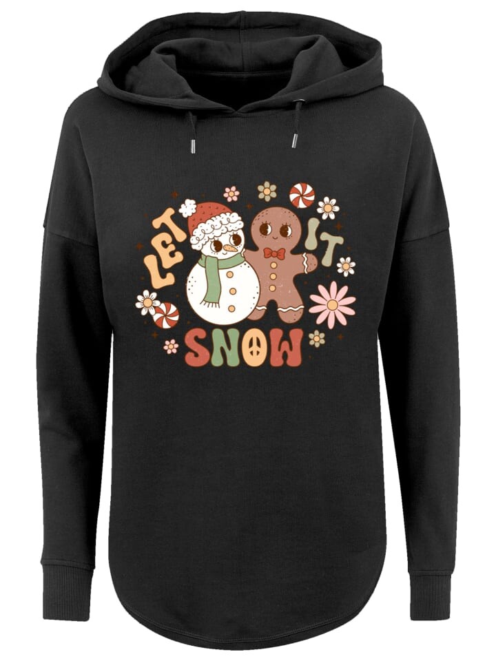 

Пуловер F4NT4STIC Oversized Hoodie Let It Snow Gingerbread, черный