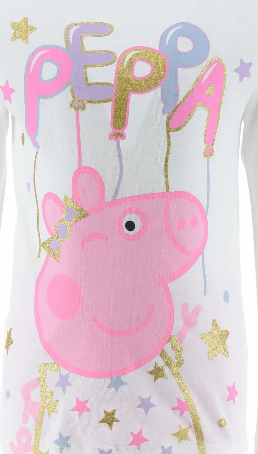 Пижама с длинным рукавом Peppa Pig, белый — фото 3