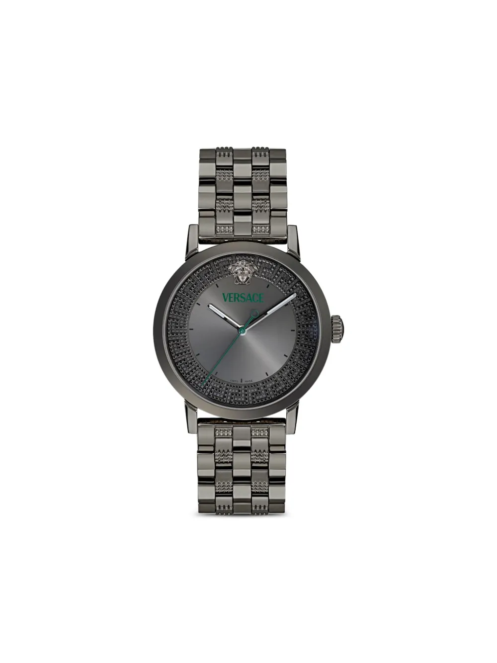 

Наручные часы 40 мм с узором Greca Versace, серый