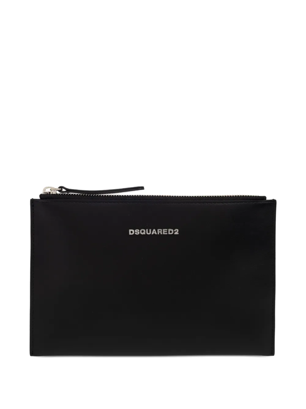 

Клатч на молнии с логотипом Dsquared2, черный
