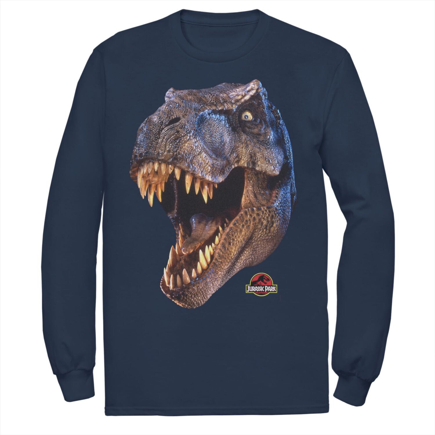 

Мужская футболка с длинными рукавами «Парк Юрского периода» T-Rex Head Roar Licensed Character