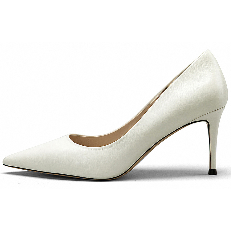 NINE WEST Стройные каблуки с острым носом на шпильке 7,5 см женские молочно-белые (овчина), цвет Milk White (Sheepskin) — фото 2