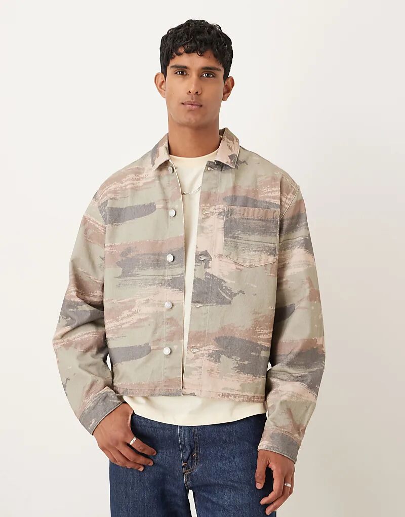 

Рубашка свободного кроя ASOS DESIGN с камуфляжным принтом