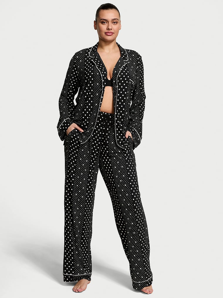 

Мягкий длинный пижамный комплект из модала Victoria'S Secret, черный