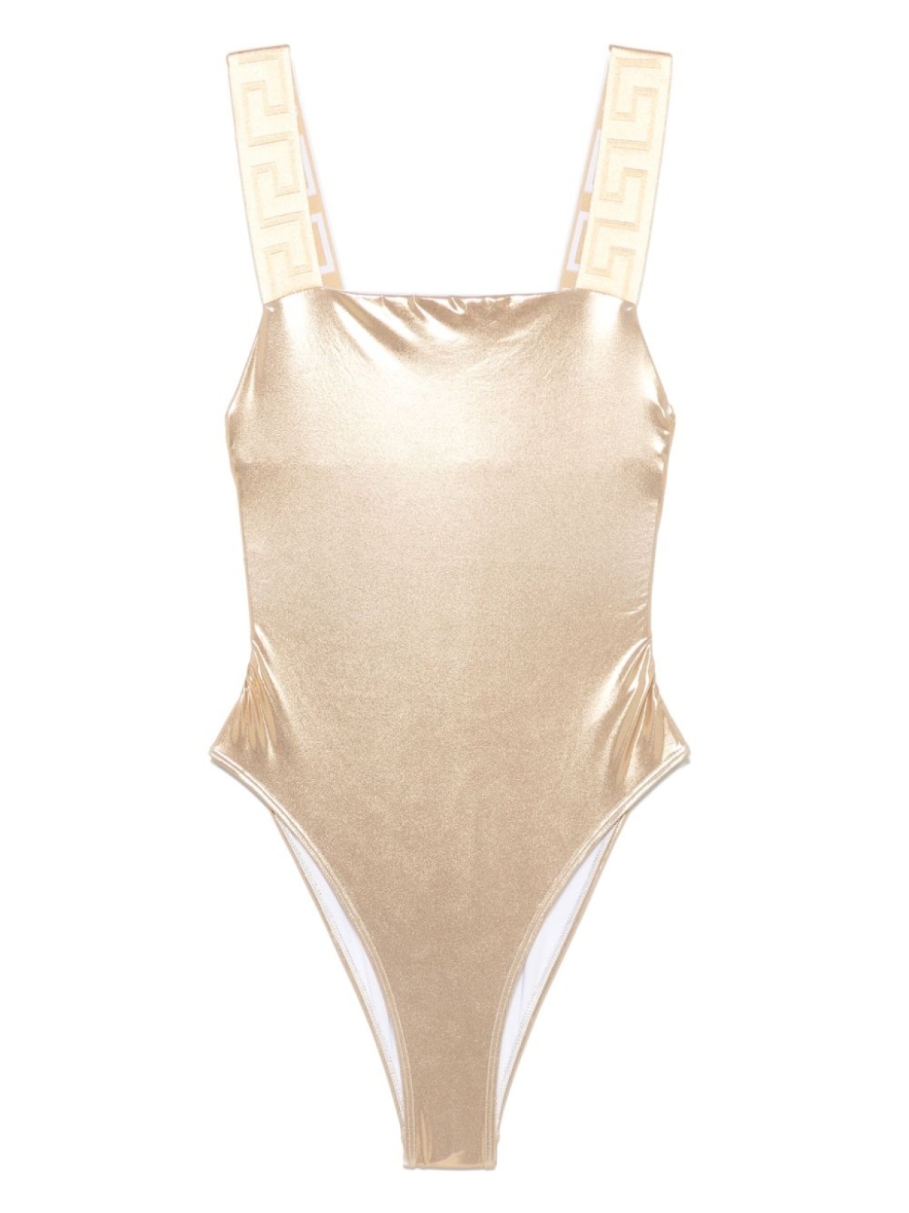 

Versace купальник с узором Greca, золотой
