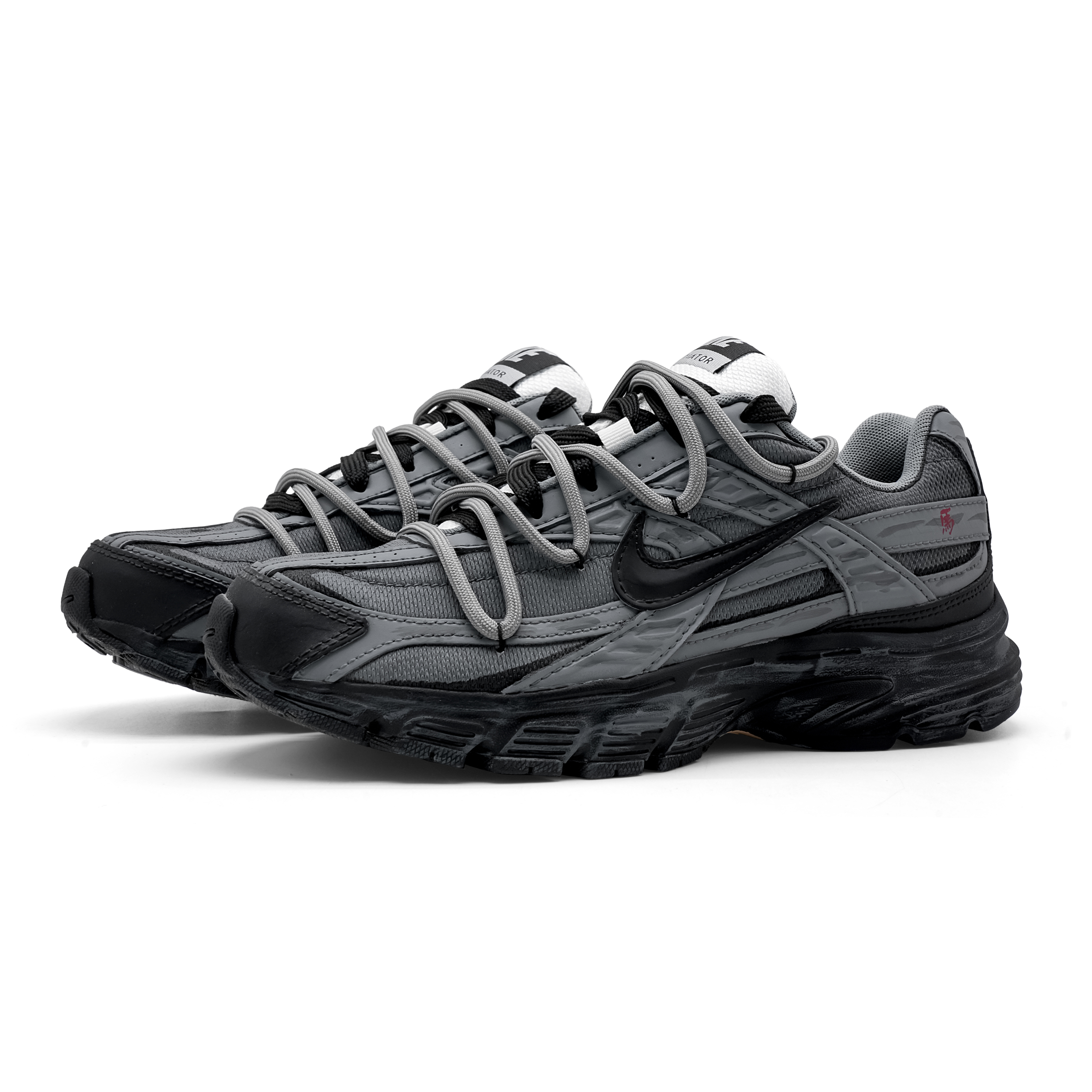 Nike Беговые кроссовки Casual низкие Unisex инициатор Cow Split Leather с амортизацией Gray — фото 4