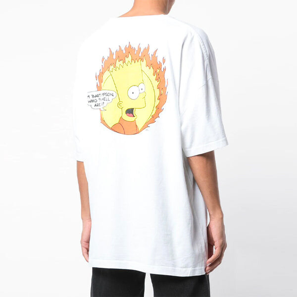 Футболка ss19 teenager back oversize mens logo Off-White, белый — фото 3