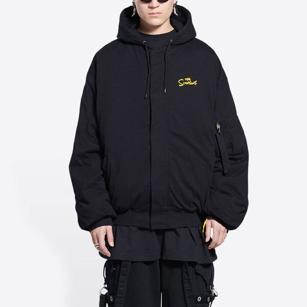 Толстовка x the simpsons padded bomber hoodie 'black' Balenciaga, черный — фото 4