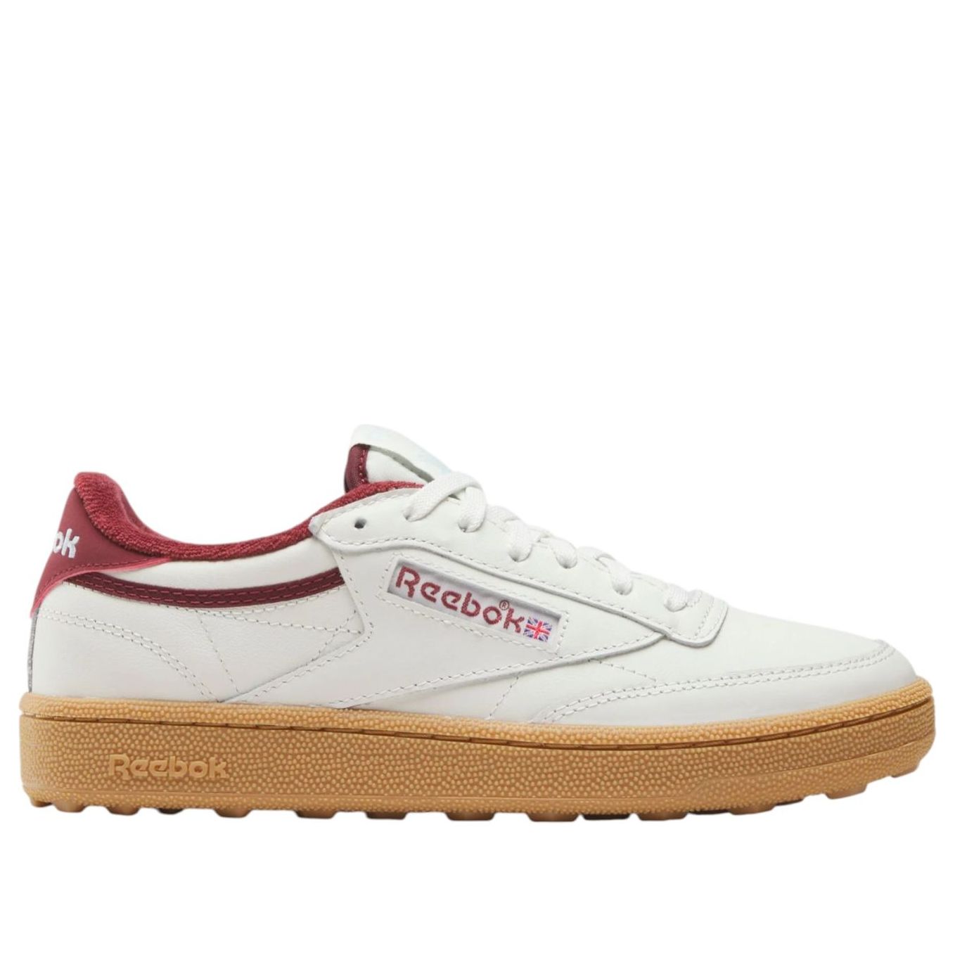 Кроссовки (WMNS) Reebok Club C Golf 'White Burgundy Gum' — фото 2