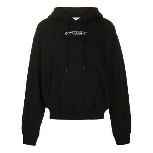 

Толстовка fw20 printing hooded pullover men black Off-White, черный