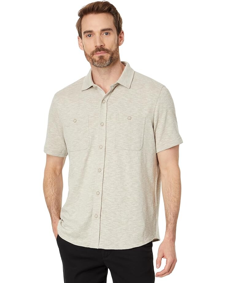 

Рубашка Johnston & Murphy Short Sleeve Double Pocket Knit, песочный