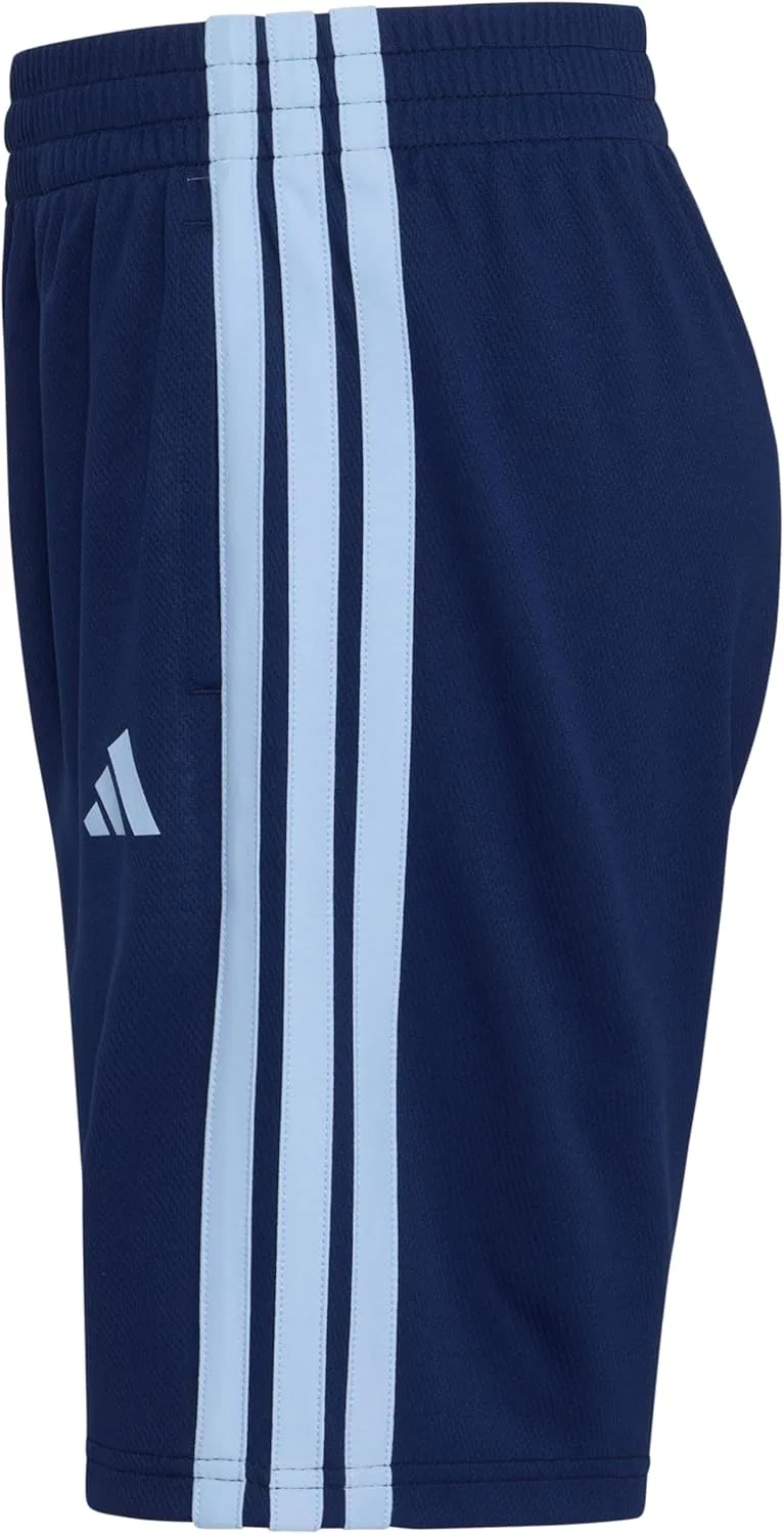 Детские шорты Adidas Essentials с тремя полосками, темно-синий — фото 4