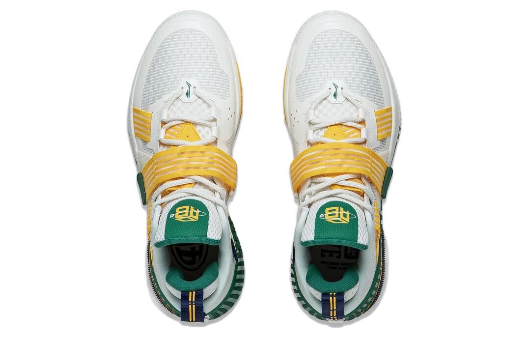 Li Ning LINING Rage Баскетбольные кроссовки мужские, Молочно-белый/тюльпанно-желтый — фото 4