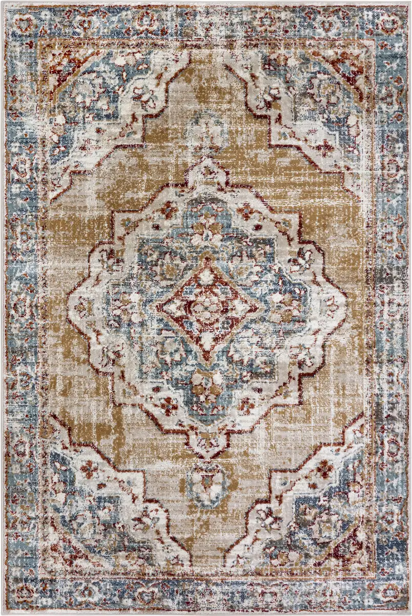 

HANSE Домашний ковер "Strozzi", прямоугольный, восточный, восточный, короткий ворс, гостиная, спальня, столовая HANSE Home 200х280 см, бежевый/синий