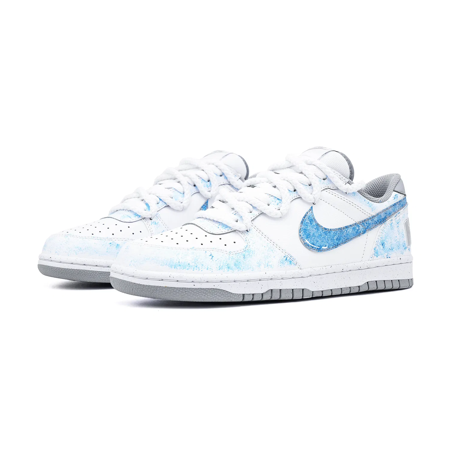 Кеды Nike Big Low бело-синие — фото 4