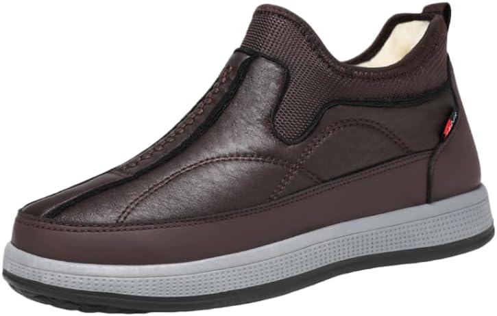 

Мужские теплые зимние сапоги Hhhchpm с хлопковой подкладкой, удобные повседневные кроссовки, домашние тапочки на подкладке из меха, водонепроницаемая зимняя обувь, Coffee