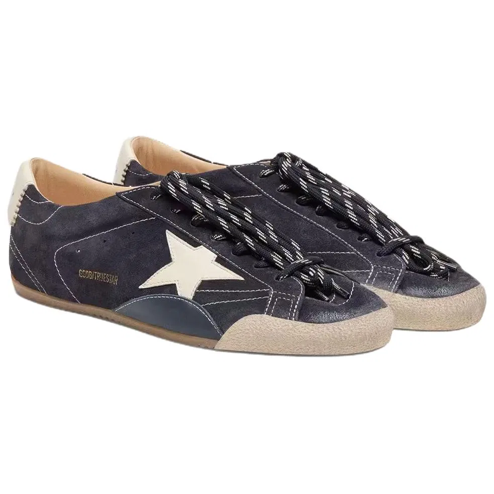 Кеды из кожи Golden Goose темно-синие — фото 4