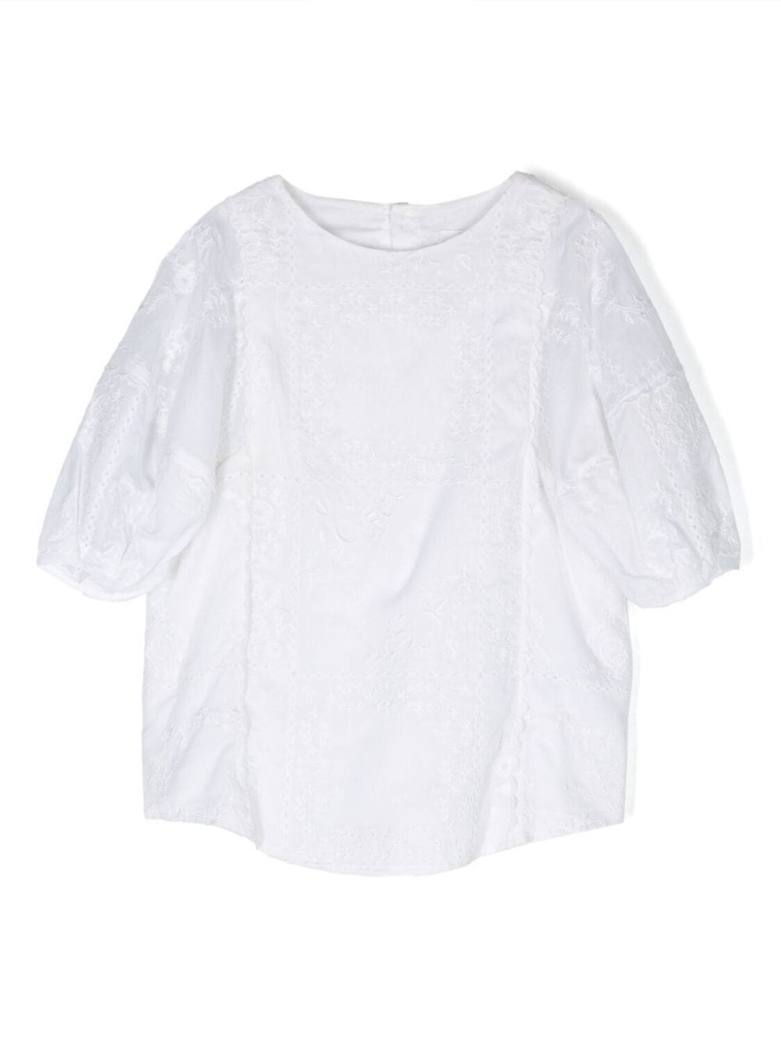 

Chloé Kids блузка из органического хлопка с вышивкой, белый