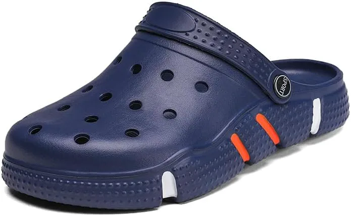 

Унисекс сабо, садовая обувь, легкие нескользящие шлепанцы, повседневные пляжные сандалии с вырезами, обувь для взрослых Hhhchpm, синий