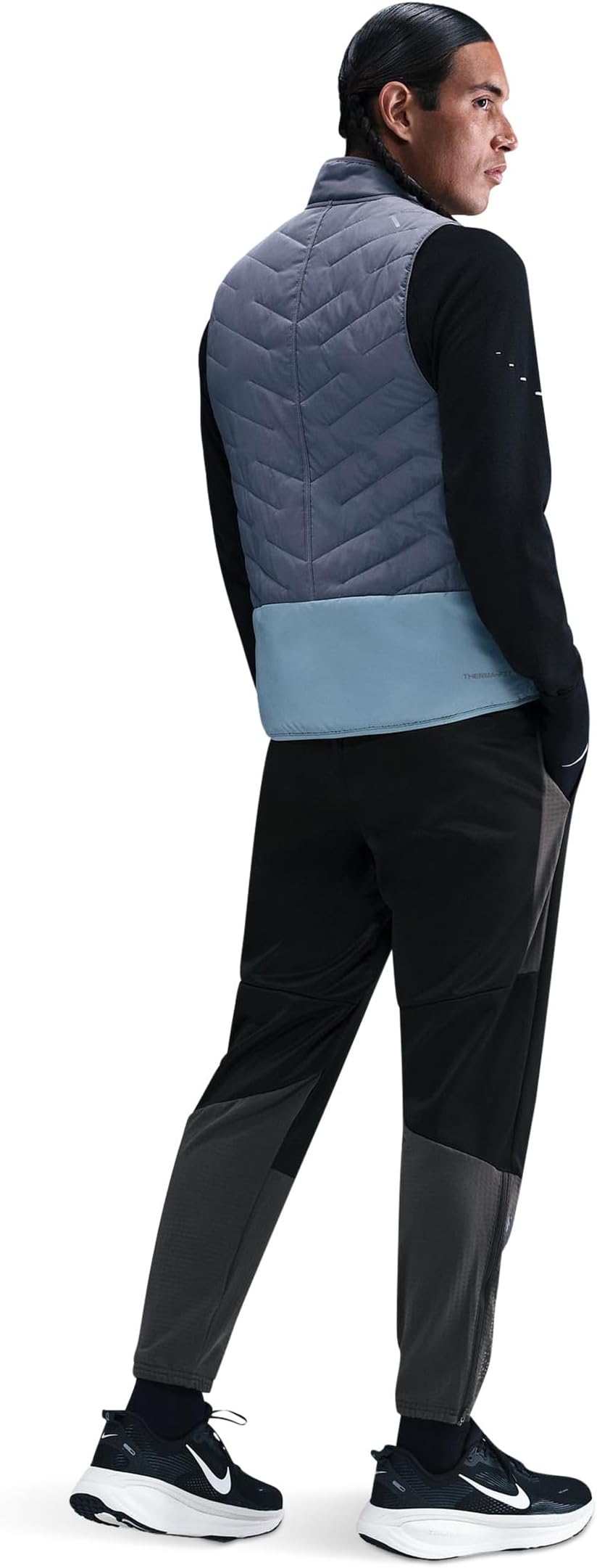 Мужские зимние брюки Challenger Thermo-FIT Nike, Black/Anthracite/Black/Reflective Silver — фото 2