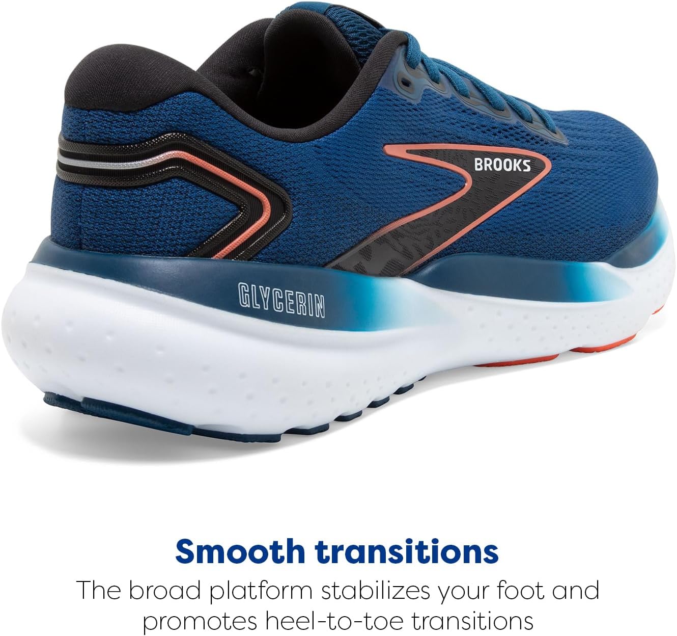 Мужские кроссовки Brooks Glycerin 21 Neutral для бега, черный/голубой — фото 4