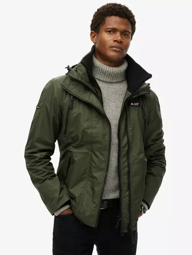 Ветровка с капюшоном в горном стиле Superdry, Olive Green