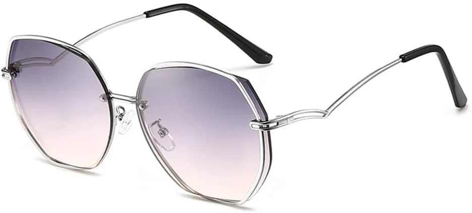 

Женские солнцезащитные очки без оправы, металлическая оправа, винтажные многоугольные солнцезащитные очки в форме пружин, защита от ультрафиолета UV400 generic, 7