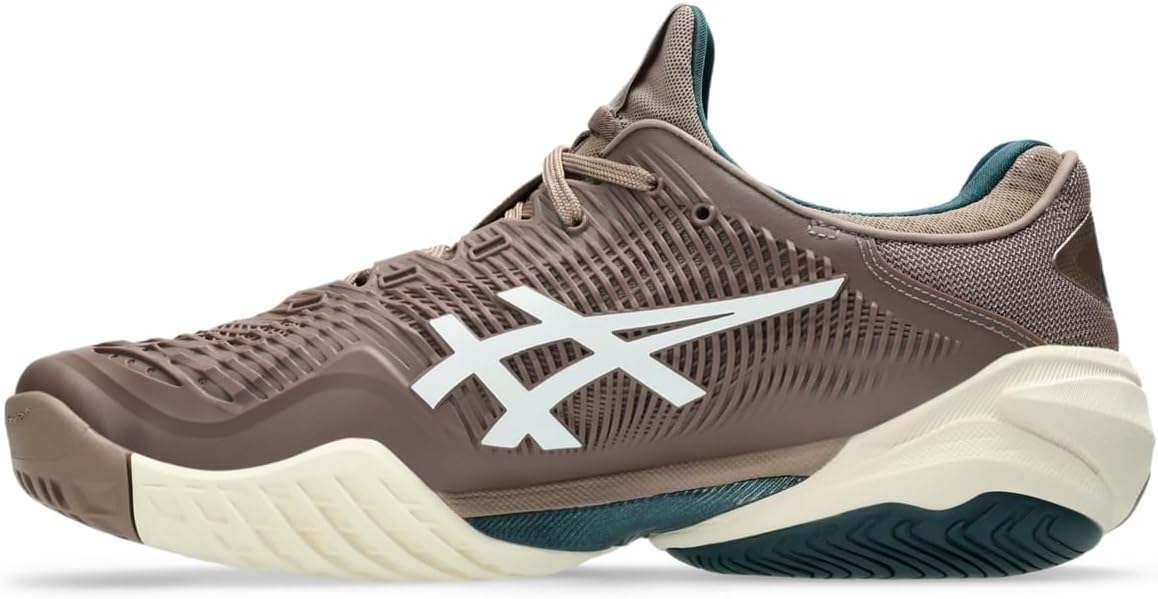 Теннисные кроссовки Asics Men's Court FlyteFoam 3, белый/коричневый — фото 4