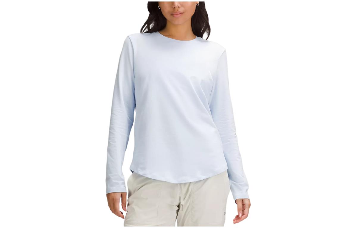 

Футболка с втачным рукавом Women's Lululemon, светло-голубой, Синий, Футболка с втачным рукавом Women's Lululemon, светло-голубой