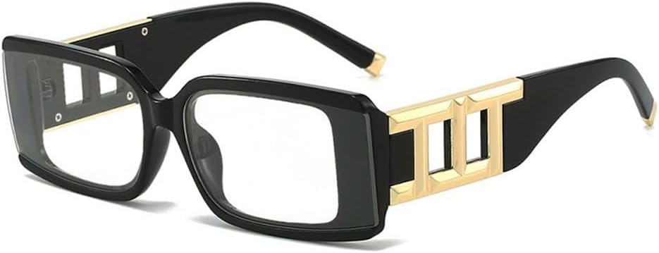 

Солнцезащитные очки прямоугольной формы для женщин и мужчин, с леопардовым принтом, черные, с золотым декором, винтажные, с градиентными линзами, поликарбонатная оправа, защита от УФ-излучения UV400, m1555 Generic, M-1558